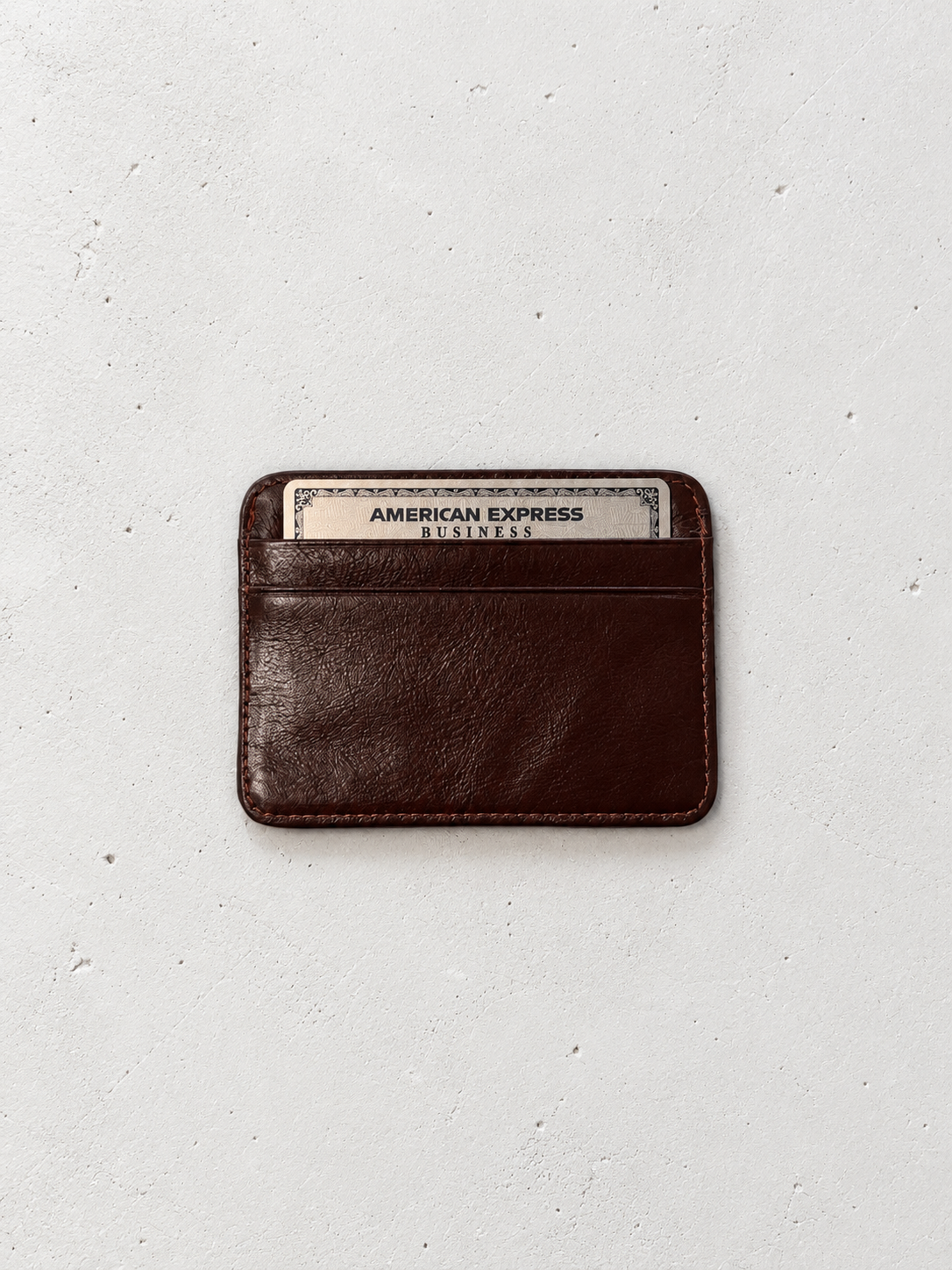 Minimalist Brown Rounded Cardholder