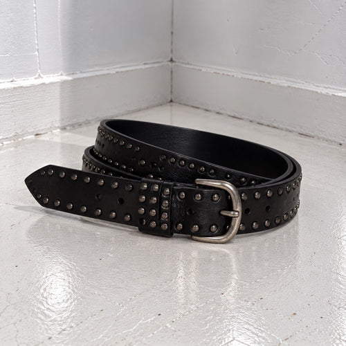 Black Double Rivet Belt