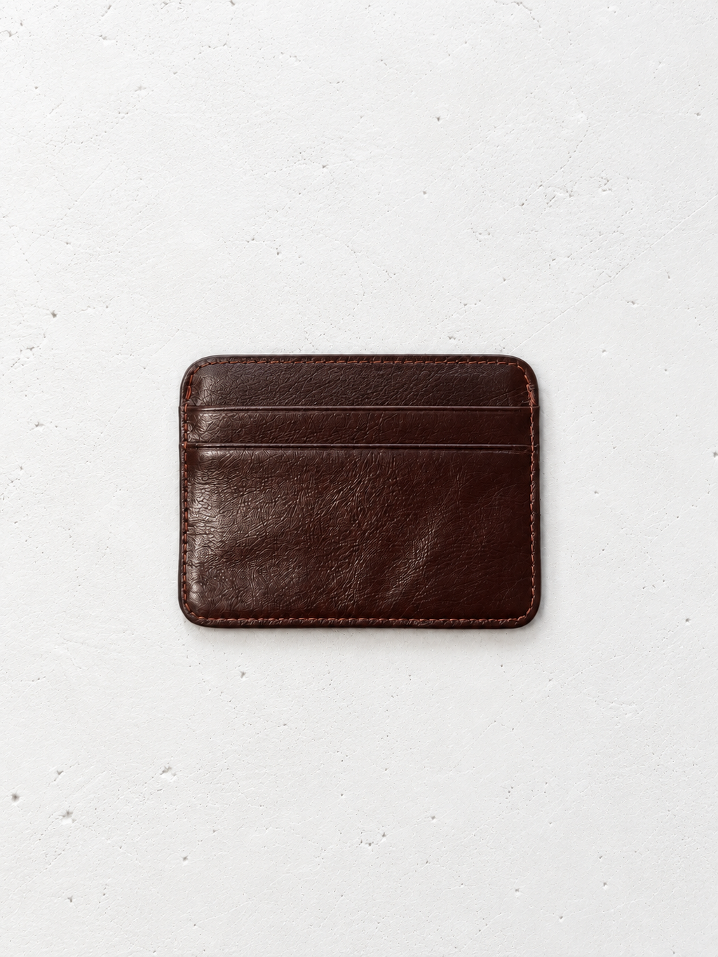 Minimalist Brown Rounded Cardholder