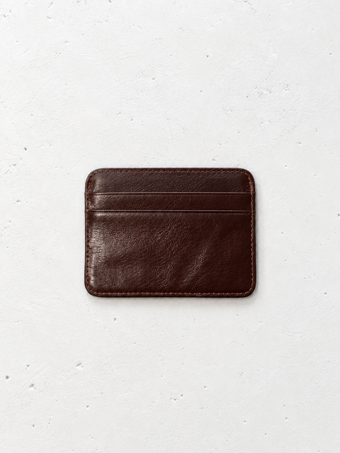 Minimalist Brown Rounded Cardholder