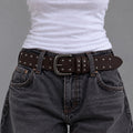 Brown Double Rivet Belt