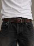 Brown Double Rivet Belt
