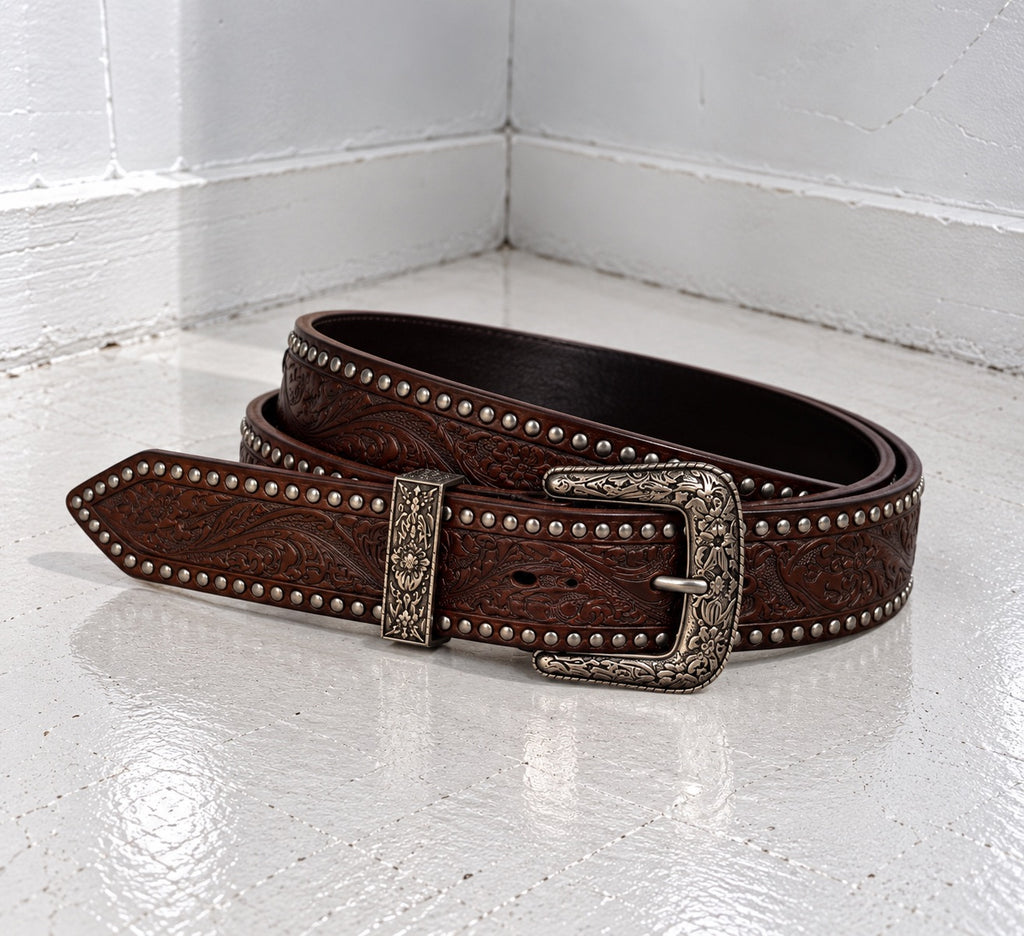 Brown Western Cowboy Boho Belt