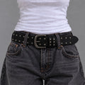 Black Double Rivet Belt