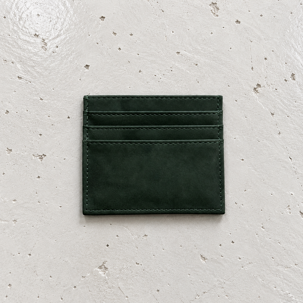 Minimalist Green Square Cardholder