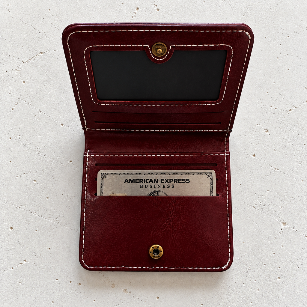 Burgundy Cross Wallet