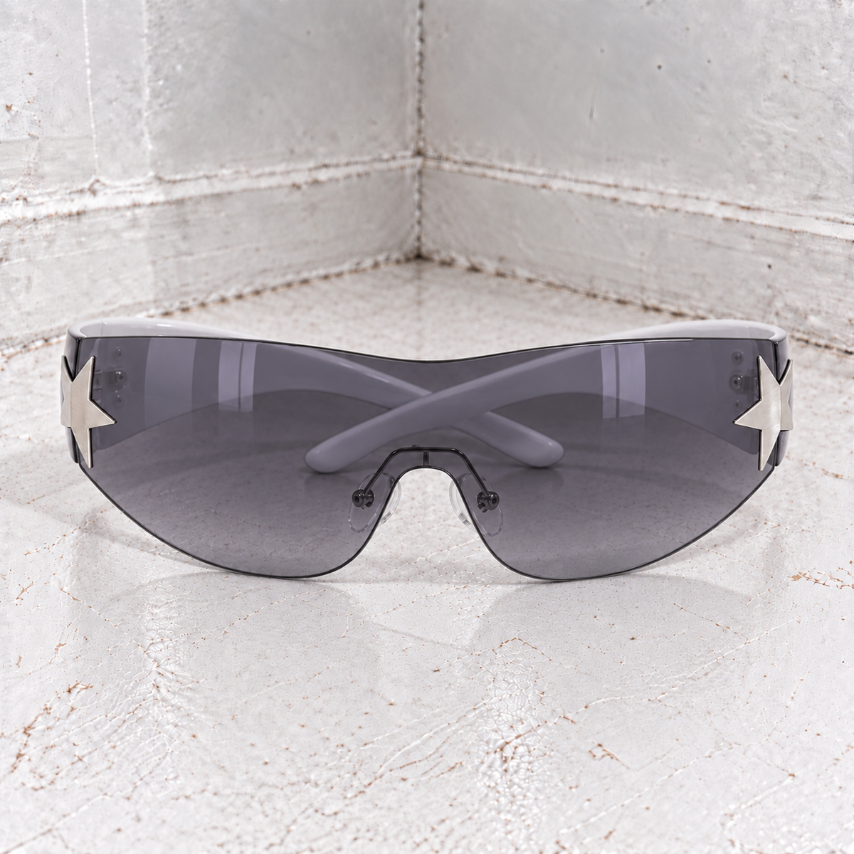Y2K Star Sunglasses - White
