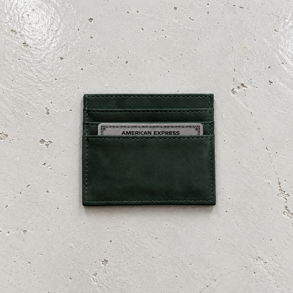 Minimalist Green Square Cardholder