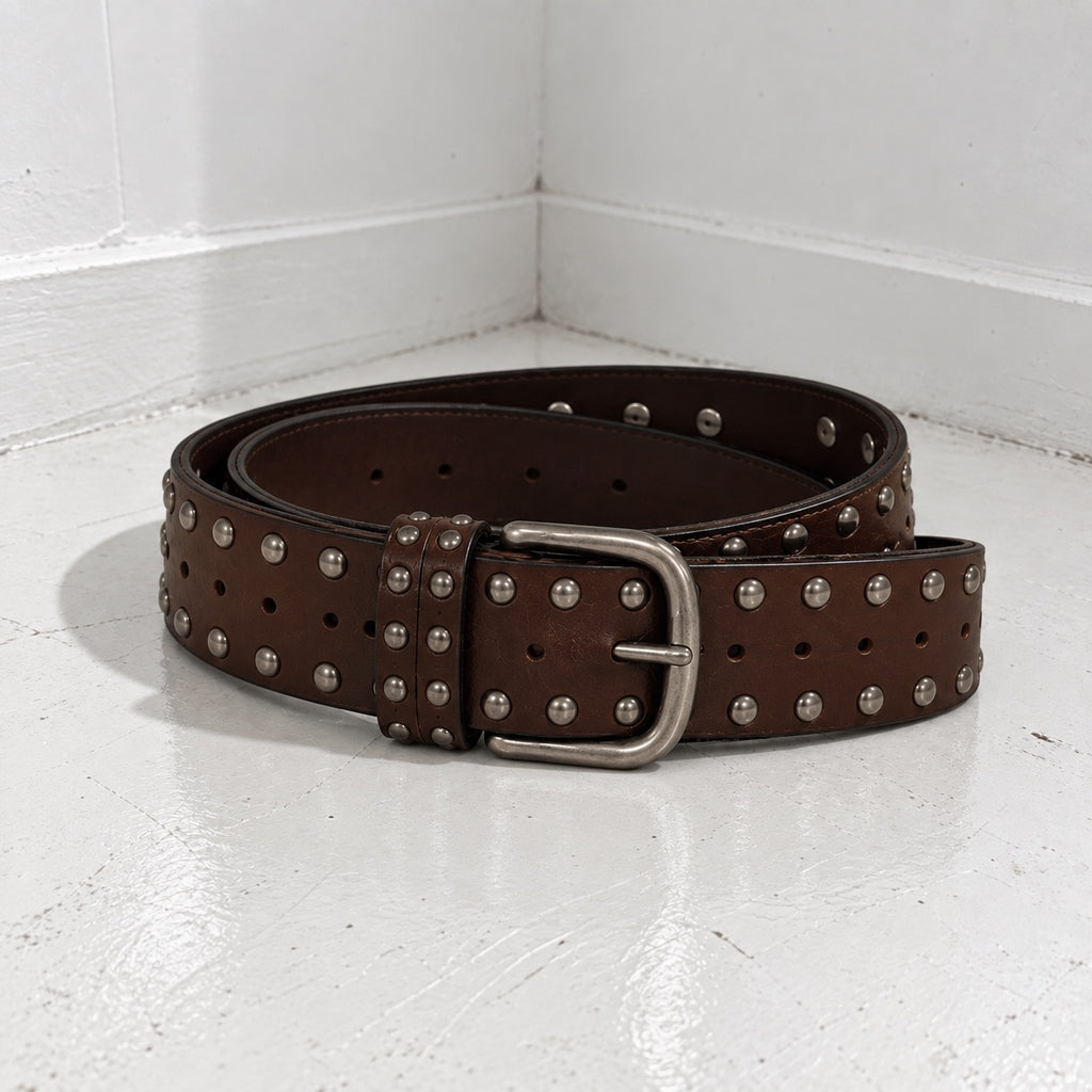 Brown Double Rivet Belt