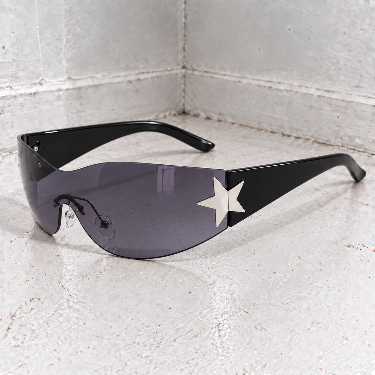 Y2K Star Sunglasses - Black
