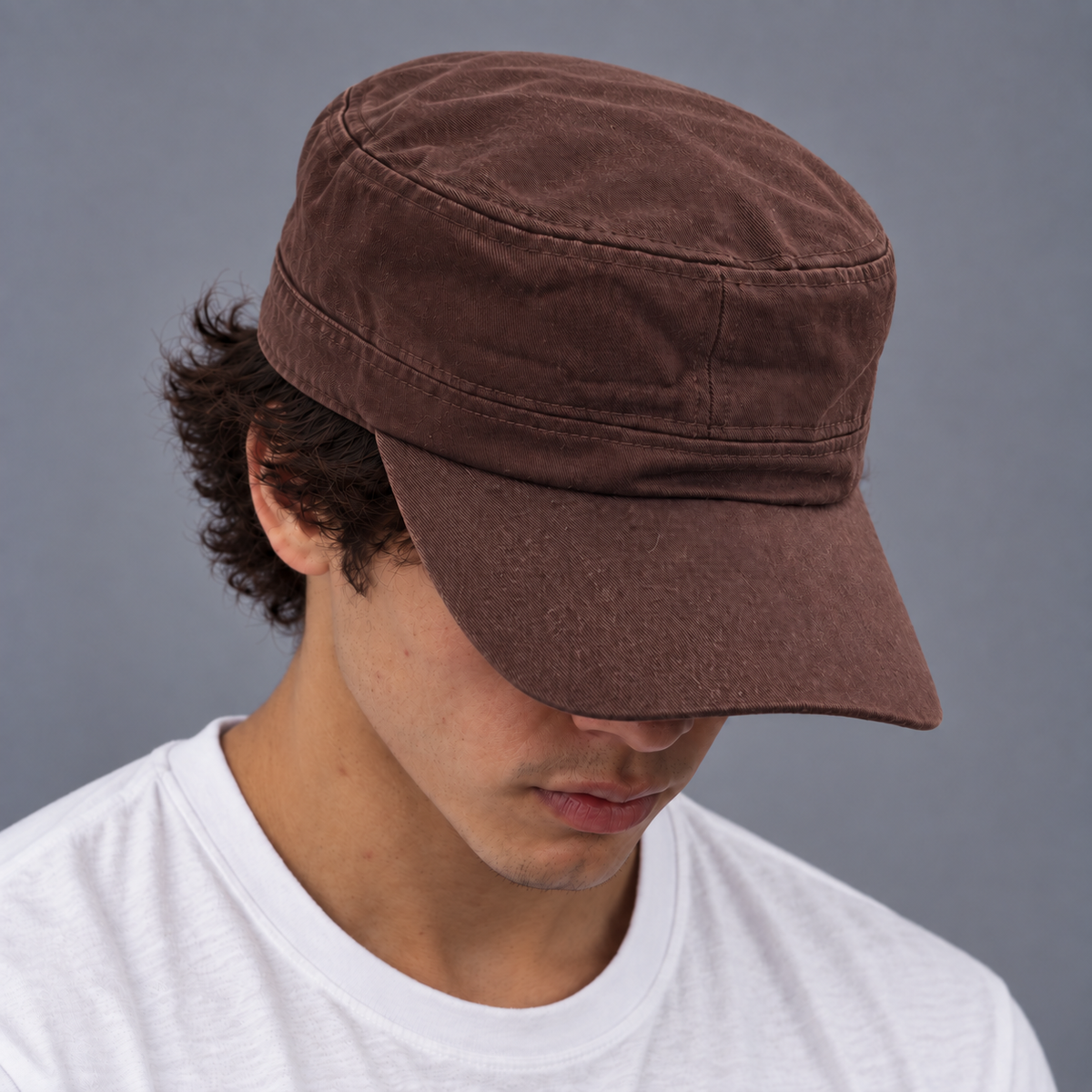 Faded Smooth Cadet Hat - Brown