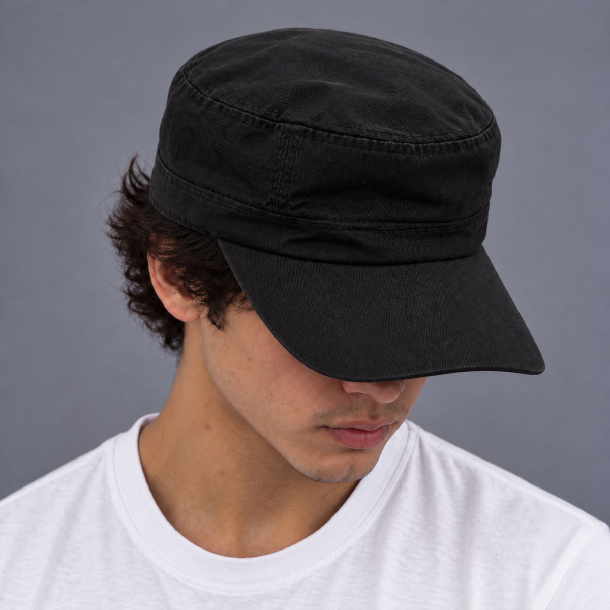 Faded Smooth Cadet Hat - Black