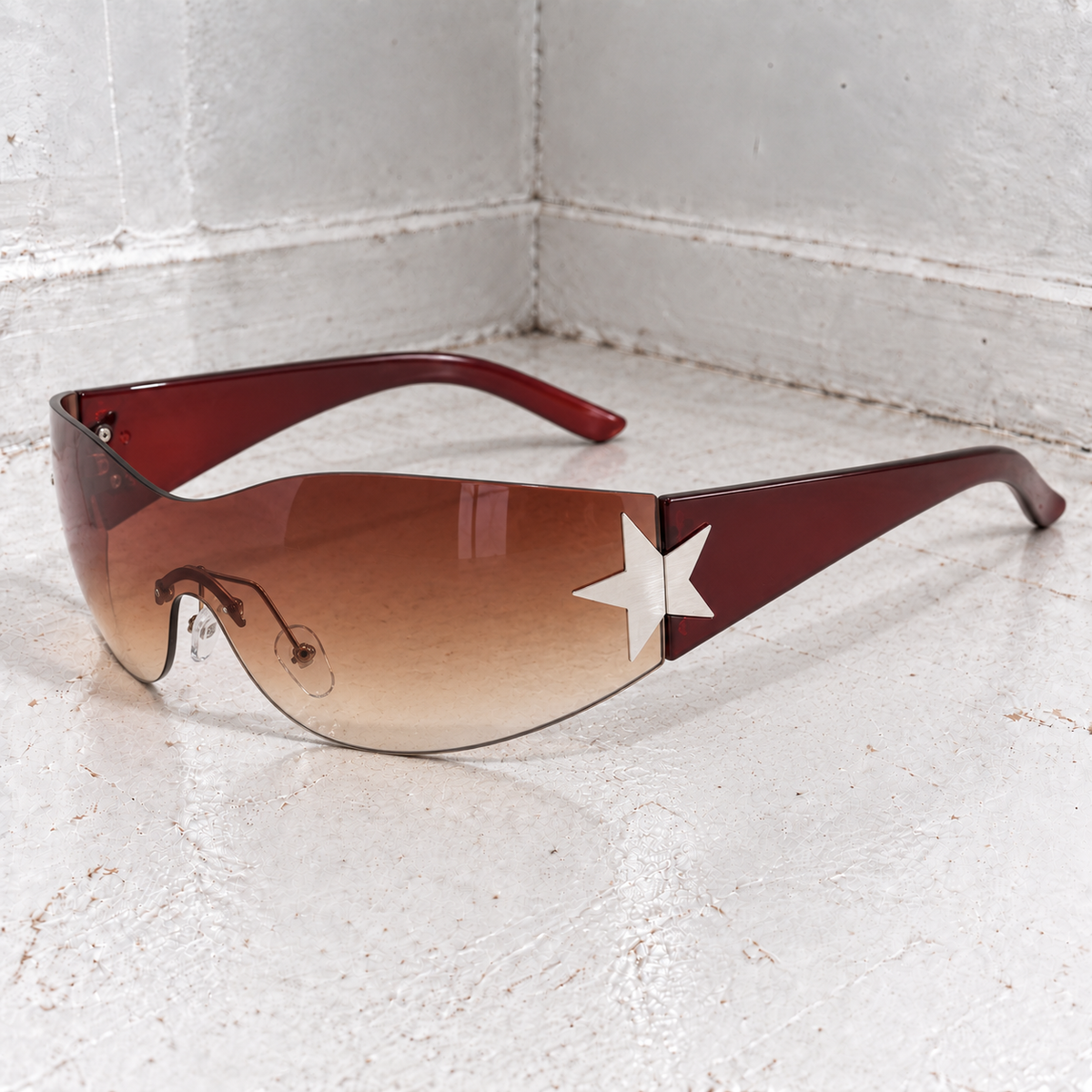 Y2K Star Sunglasses - Chestnut