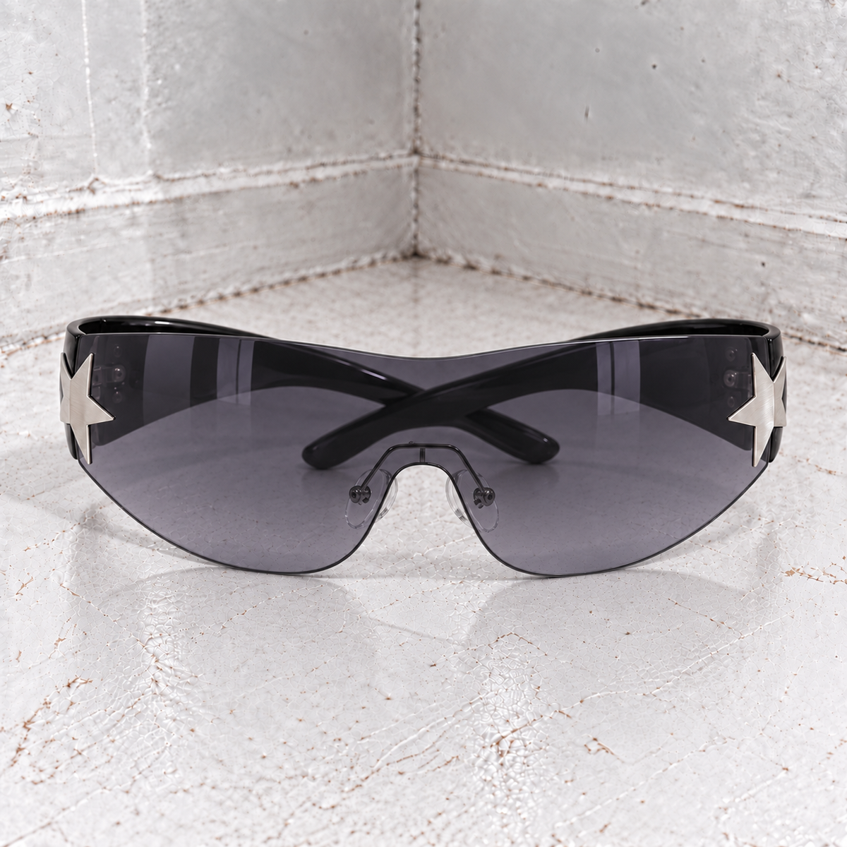 Y2K Star Sunglasses - Black