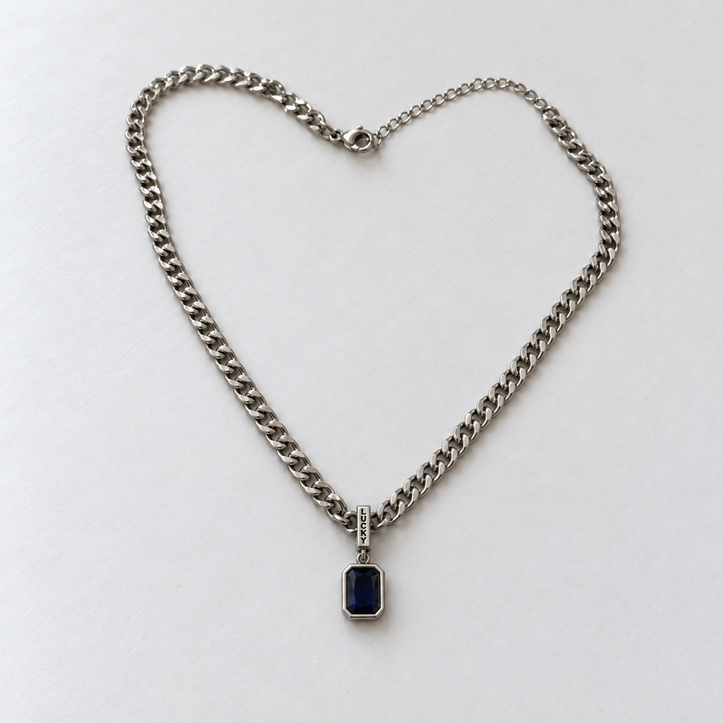 Blue Gemstone Pendant Necklace