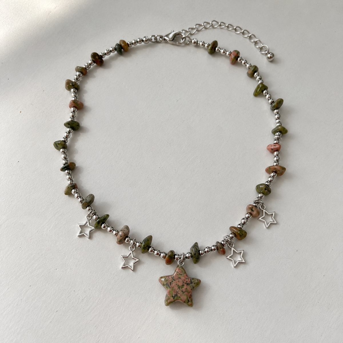 Y2K Beaded Gemstones Necklace